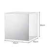 Kyra Acrylic Cubic Mirror Side Table Singapore | Acrylic | Free Islandwide Delivery