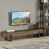Edith Wooden TV Console Singapore | Natural Wood | Living Room Setting