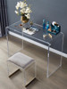 Dylan Side Table Writing Desk Transparent of Minimalist Side view