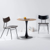 Dining Chair Singapore | Debbie Leather Seat Dining Chair (4 Pieces) | Linear Furnishings