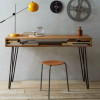 Edith Pine Wood Study Table | Wood Table Singapore | Linear Furnishings