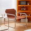 Edith Leather Lounge Chair in home setting — Singapore