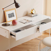 Edith Wooden Study Table with Acrylic Support | Acrylic Table Singapore | Linear Furnishings