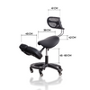 Emil Saddle Kneeling Chair detail view — Singapore ergonomic office chair