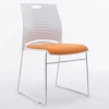 White back orange cushion product shot Maxwell Meeting Chair Singapore| Chrome sled frame, multi-colour meeting room chair