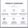 Product specification infographic Maxwell Meeting Chair Singapore| Parameter chart, material and dimension sheet