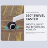 Wheel caster closeup graphic Fausto Swivel Office Chair Singapore| Smooth rolling casters, silent floor protection