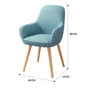 Hanson Velvet Dressing Chair dimension diagram — Singapore