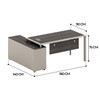 Ahseng Executive Desk Singapore | Size Chart L1.6m 1.8m 2.0m | Free Delivery Singapore & Peninsular Malaysia