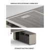 Olen Modern Boss Desk Singapore - Detail View PVC Edge Sealing Hardware Quality