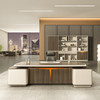 Office Desk Singapore | Olen Light Luxury Executive Boss Desk | Linear Furnishings