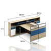 Halvor Wooden Office Table with Cabinet Singapore | Wood | Free Islandwide Delivery