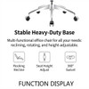 Halvor Ergonomic Office Chair Singapore Heavy-Duty Aluminium Base | Rocking, Height Adjust & 360 Swivel Function