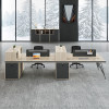 Olenka Modern Office Workstation Singapore - Main View Paint-Free Finish Staff Desk