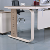 Maximilian teak desk legs detail Singapore — quality construction teak colour director table hardware