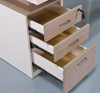 Maximilian director desk cabinet Singapore — side cabinet option teak colour executive boss desk storage