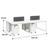 Osborn Wooden Office Workstation dimension diagram — Singapore office workstation