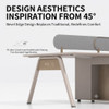 Dominic Office Workstation detail 2 — engineered panel with metal frame