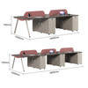 Eric Office Workstation Type A 2/4/6 Pax dimension diagram — Singapore office workstation