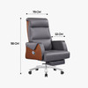Alvaro Leather Office Chair Dimension Image