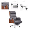 Alvaro Leather Director Chair leather Singapore ergonomic office chair — SGD 719