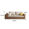 Maya  Wooden Folding Sofa Bed Modern Style Dimension Image