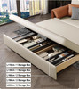 Mia Microfibers Sofa Bed with Storage Detail 3