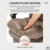 1. Sigurd Leather Reclining Office Chair Singapore Plush Leather Texture Close-up | Soft Cushion Material Showcase