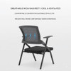 Front product render shot Zento Foldable Ergonomic Meeting Chair Singapore| Mesh back visitor chair, studio product photo