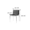 Dana Leather Seat and Backrest Dining Chair Modern Style Dimension Image