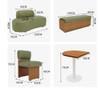 Lucho Cafe Table & Seating Set Dimensions Singapore