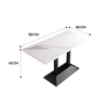 Finn Wooden Dining Table with  Veneer Top Finish | Wood Dining Table Singapore | Linear Furnishings