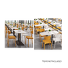 Buy Finn Wooden Dining Table with  Veneer Top Finish Singapore | Wood Quality Furniture