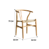 Elin Wooden Armchair dimension diagram — Singapore
