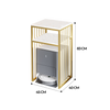 Thyra Carbon Steel Side Table with Storage Singapore | Metal | Free Islandwide Delivery