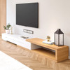 Brenna Telescopic TV Console with Cabinet Singapore | Telescopic with Cabinet, Wood | Living Room Setting