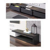 Brenna Telescopic TV Console with Cabinet Singapore | Telescopic with Cabinet, Wood, Walnut/White/Grey