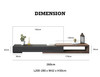 Brenna Telescopic TV Console with Cabinet Singapore | Telescopic with Cabinet, Wood | Dimension Diagram