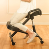 Real User Sitting Demo Olga Saddle Kneeling Chair Type D Singapore | home office usage shot, posture correction