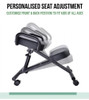 Product Render Visual Olga Saddle Kneeling Chair Type D Singapore | studio product render, ergonomic seating