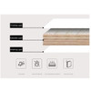 Brenna Retractable Wooden TV Console Singapore | Retractable, Natural Wood, Black/Gray