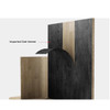 Brenna Retractable Wooden TV Console Singapore | Retractable, Natural Wood, Black/Gray