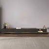 Brenna Retractable Wooden TV Console Singapore | Retractable, Natural Wood | Living Room Setting
