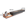 Brenna Wooden TV Console Singapore | Dimension Diagram, Round & Rectangular Corner
