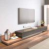 Brenna Wooden TV Console Singapore | Black Walnut Two-Tone, Living Room Setting