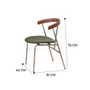 Elkie Metal Dining Chair Dimension Image