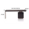 Eskel Wooden Study Table Singapore dimensions — L140-200 x W60 x H75cm size chart
