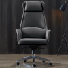 Oskar Leather Executive Chair side view — Linear Furnishings Singapore