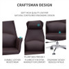 Oskar Leather Executive Chair Singapore Premium Wear-Resistant Leather Craft | Contoured Headrest & Back Support