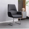 Oskar Leather Executive Chair Singapore Dark Grey Cantilever Frame | Minimalist Office Visitor Leisure Chair
